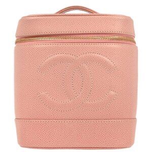 Chanel Pink Calfskin Timeless Vanity Handbag 117567